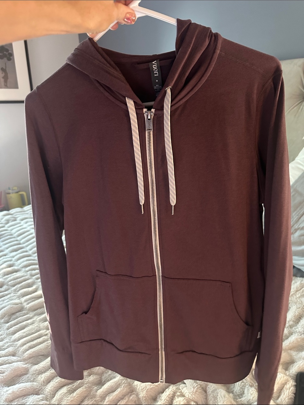 Women’s Vuori Halo Maroon Zip-Up Hoodie Jacket - NWOT medium - Picture 5 of 9